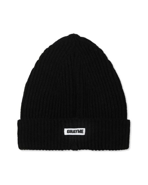 Ghayme Black Cloud-Appliqué Beanie for men