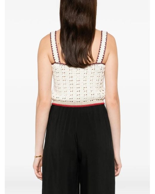 Forte_forte Gray Crochet Button Top