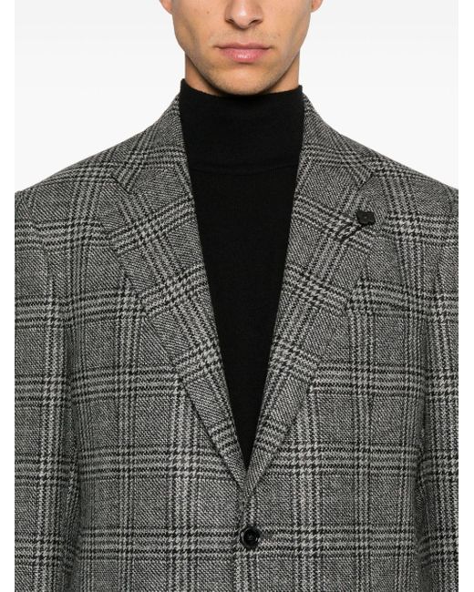 Lardini Gray Checked Blazer for men