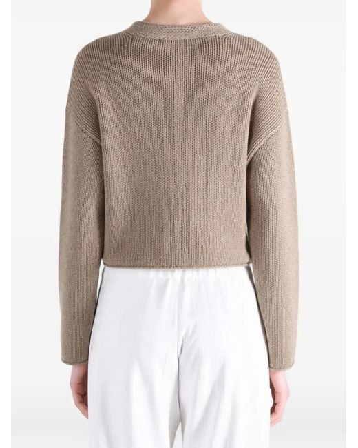 TAIGA TAKAHASHI Brown Ribbed-Knit Cardigan