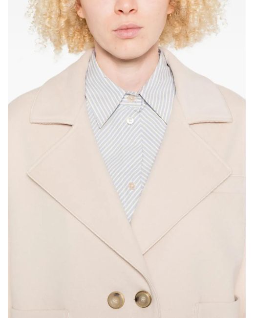 Forte_forte Natural Double-Breasted Patch-Pocket Jacket