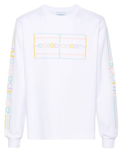T-shirt Pastel Court à logo imprimé Casablancabrand pour homme en coloris White