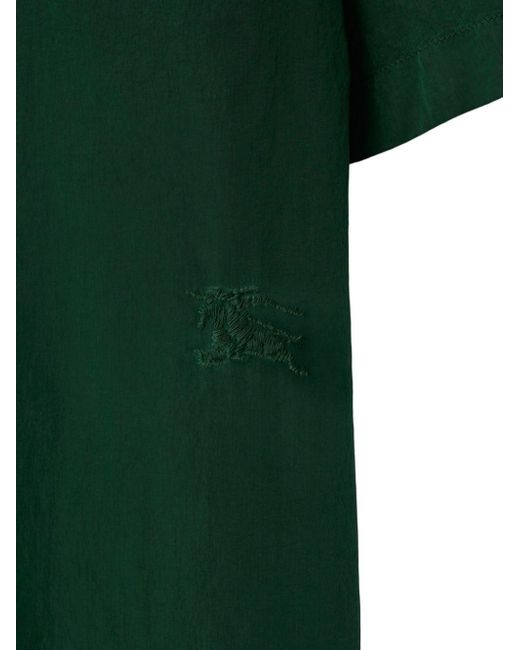Burberry Green Short-sleeve Notch-collar Shirt for men