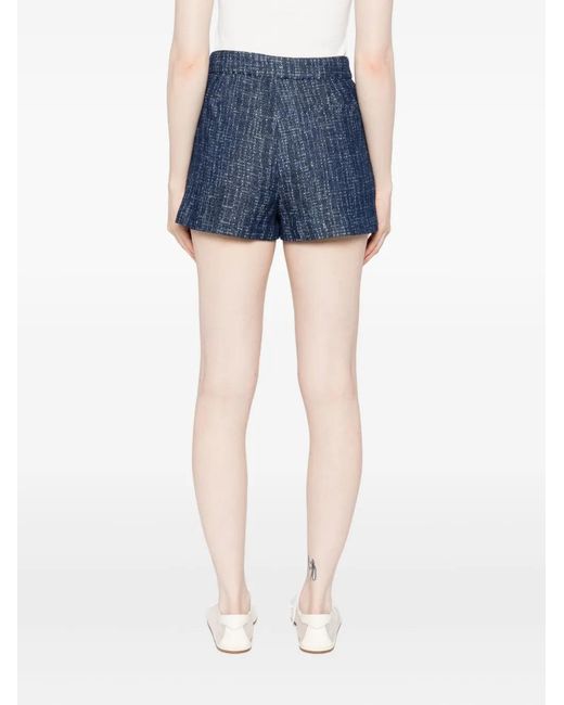 FRAME Blue The Tweed Shorts