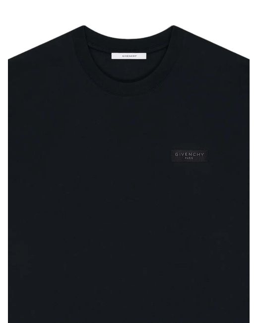 Givenchy Black Logo-Patch T-Shirt