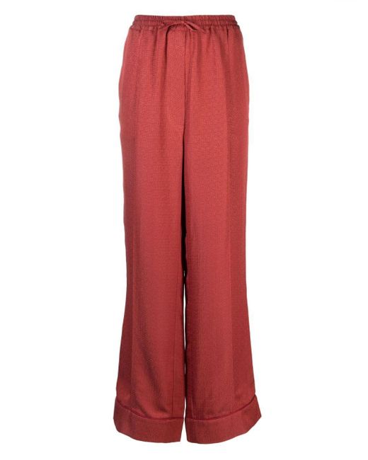Sleeper Red Pastelle Patterned-jacquard Pyjama Bottoms - Women's - Rayon/polyester