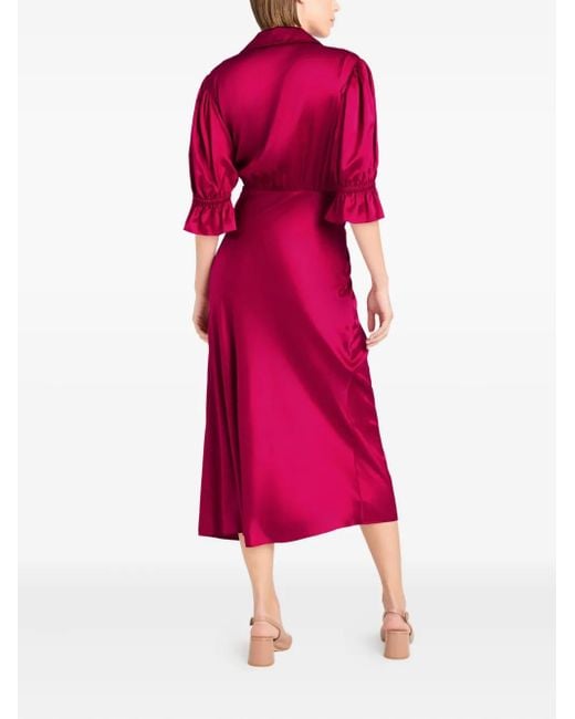 Vestido midi Fabbie con detalle retorcido Cinq À Sept de color Red