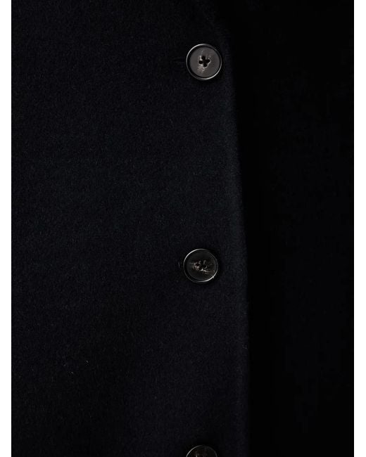 Marc O' Polo Black Notched-Lapels Single-Breasted Coat