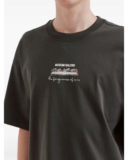 Musium Div. Gray Graphic T-Shirt for men