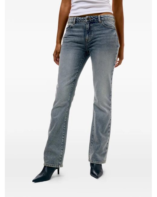 Juicy Couture Blue Embroidered Bootcut Jeans