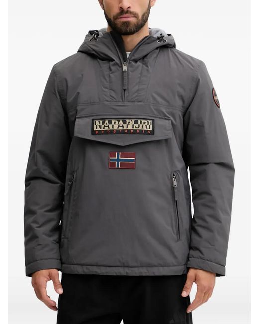 Napapijri Jack Met Capuchon En Patch in het Gray voor heren