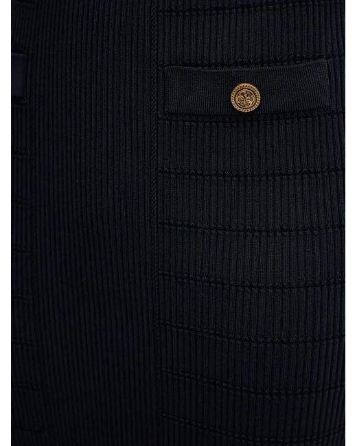 Guess Black Ribbed-Knit Skirt