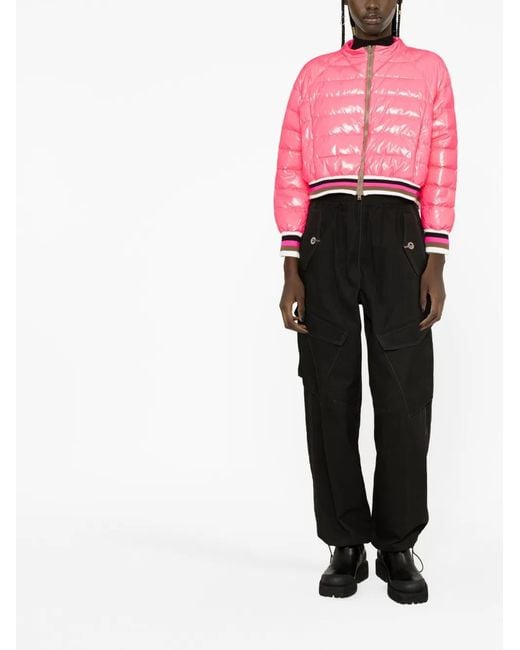 Herno Pink Padded Bomber Jacket