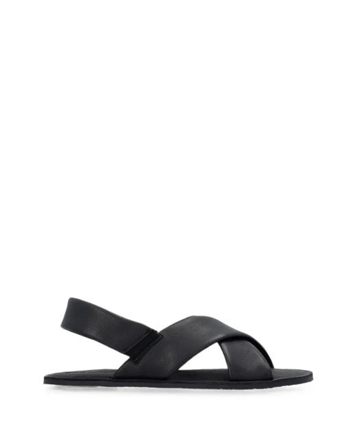 Groundies White Crossover-Strap Sandals
