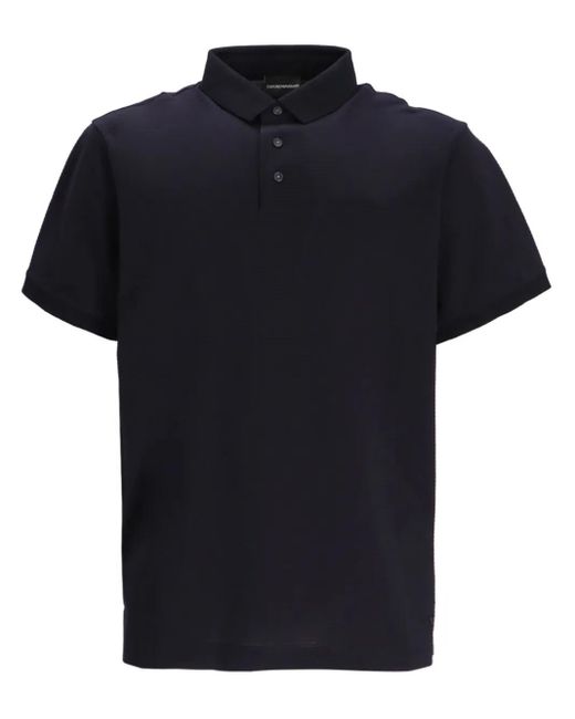 Emporio Armani メンズ ブラック フロントジップ ポロシャツの通販はau