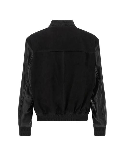Boss Black Monogram-Patch Bomber Jacket for men