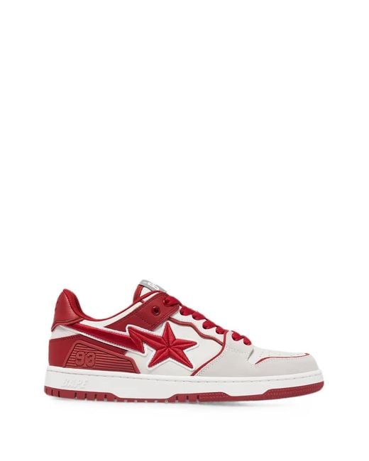 A Bathing Ape Pink Sk8 Sta #5 Low-Top Sneakers for men