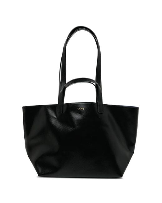 CAHU Black Small Le Pratique Tote Bag