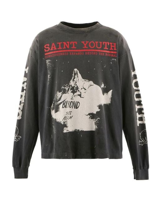 T-Shirt Imprimé À Manches Longues SAINT Mxxxxxx pour homme en coloris Gray