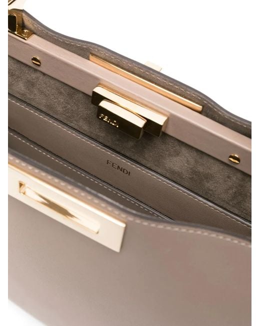 Fendi Natural Medium Peekaboo Shoulder Bag