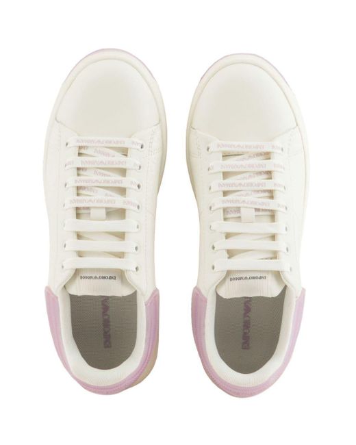 Emporio Armani White Sneakers mit Kontrasteinsatz