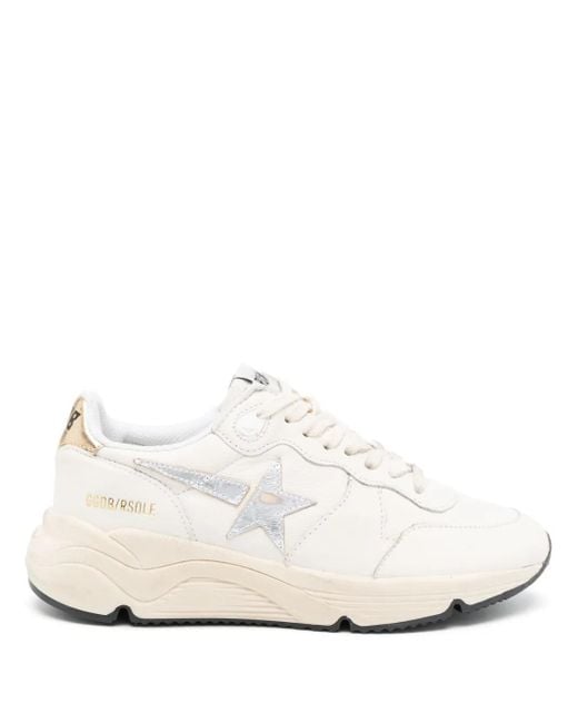 Golden Goose Deluxe Brand White Running Sole Leather Sneakers