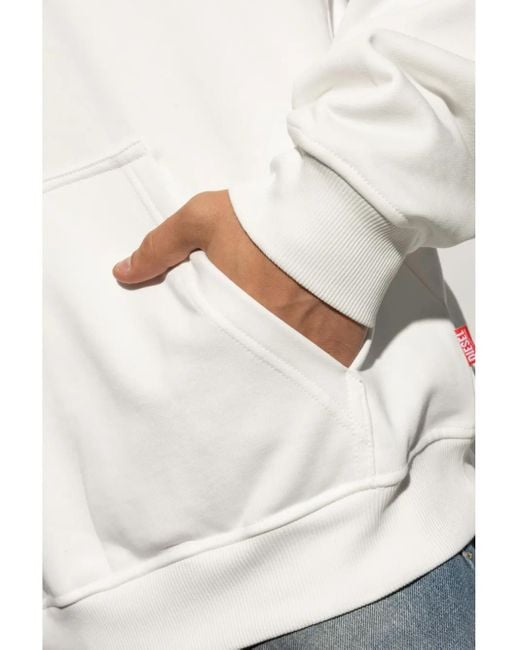 メンズ DIESEL S-boxt パーカー White