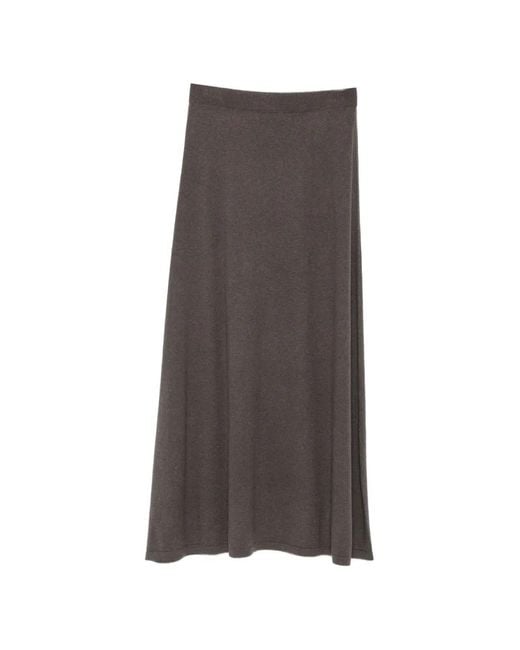 Lisa Yang Brown Adrienne Midi Skirt