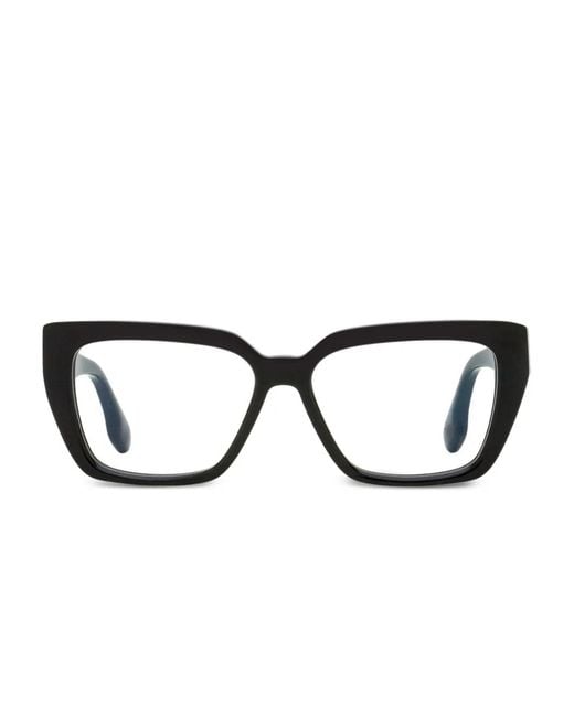Victoria Beckham Black Rectangle-Frame Glasses