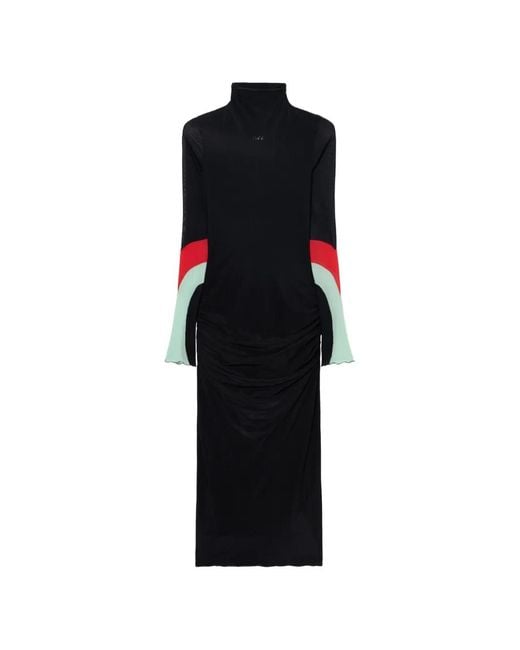 Off-White c/o Virgil Abloh Black High-Neck Insert Dress
