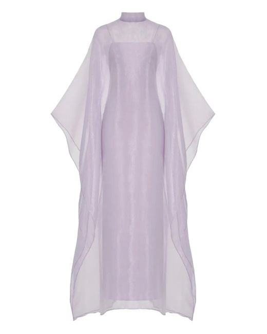 ‎Taller Marmo Purple Iris Long-Sleeve Maxi Dress
