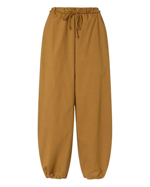 Pinko Brown Wide-Leg Trousers With Tie