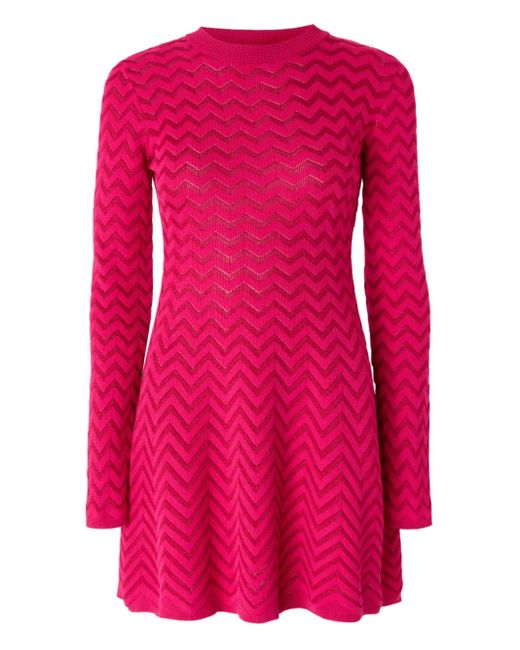 Robe Courte À Motif Zig-Zag Missoni en coloris Pink