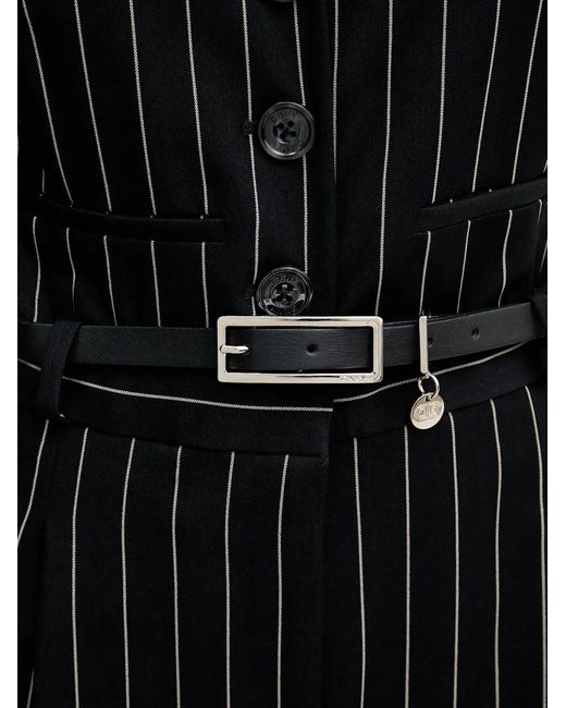 DKNY Black Gemusterter Jumpsuit