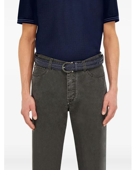 Ferragamo Blue Sized Gancini Belt for men