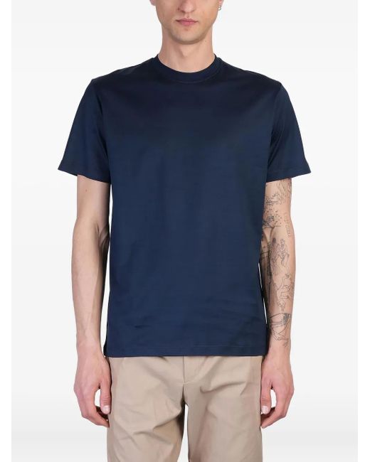 TOKYO JAMES Blue Round-Neck Short-Sleeved T-Shirt for men