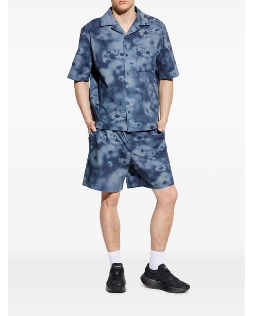 Maison Kitsuné Blue Elasticated Shorts Clothing for men