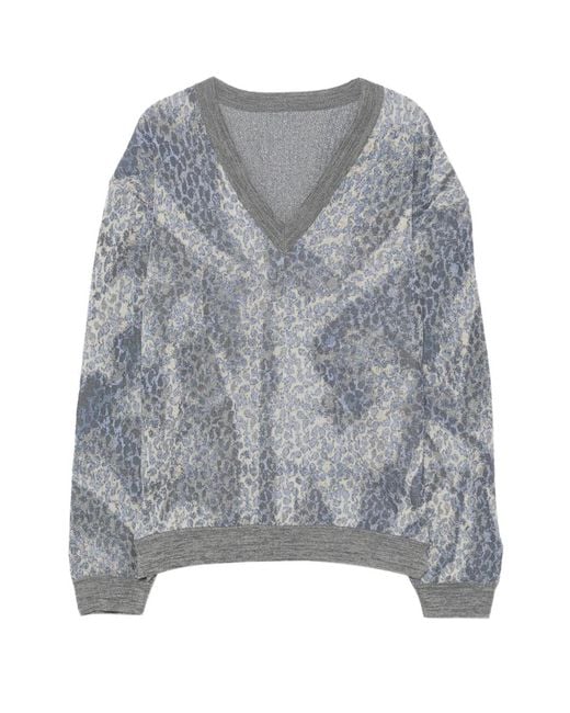 JNBY Gray Animal-Print Sweater