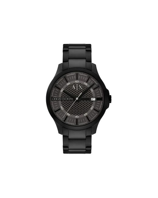 Montre À Boîtier Rond 44 Mm ARMANI EXCHANGE pour homme en coloris Black
