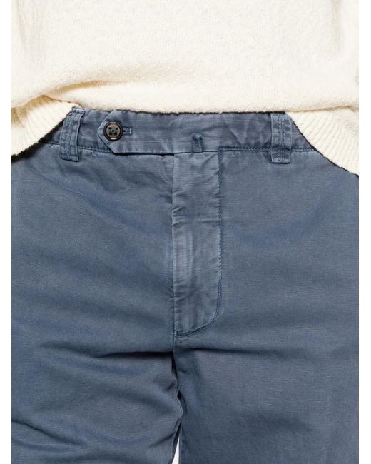 Berwich Blue Button Trousers for men