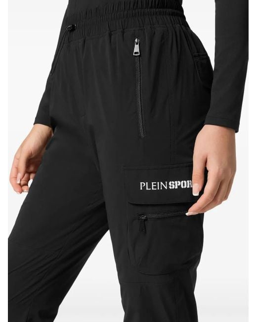 Philipp Plein Black Jogginghose Mit Logo-Print