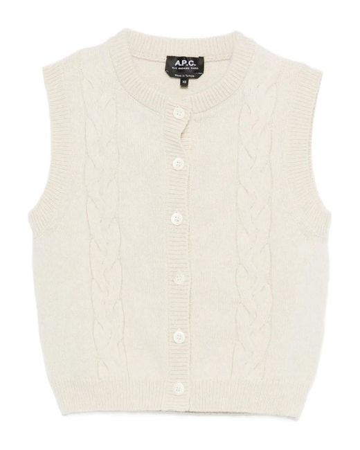 A.P.C. White Alyson Vest