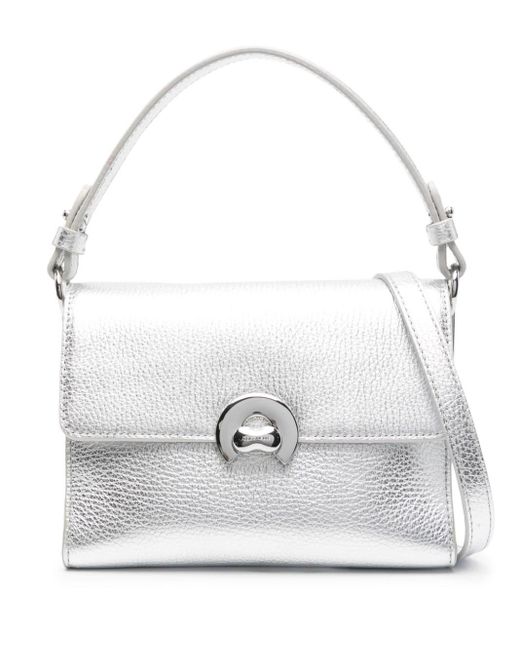 Coccinelle White Grained Leather Mini Bag