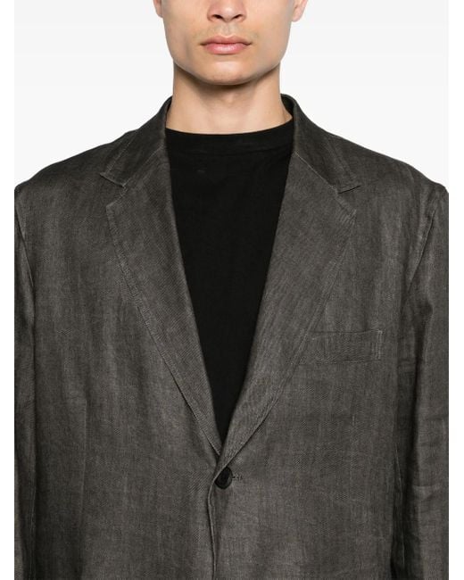 Yohji Yamamoto Blazer Met Enkele Rij Knopen in het Black voor heren