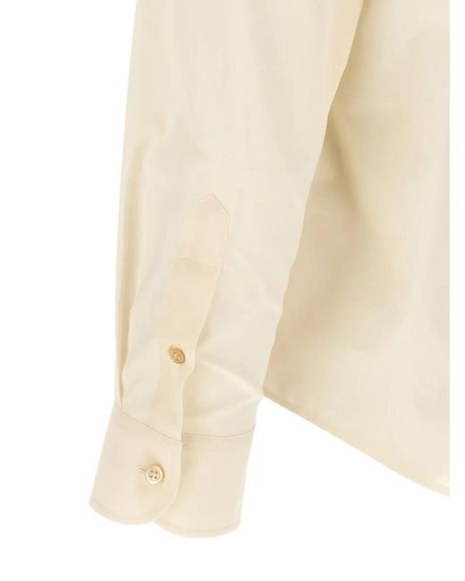 Valentino Garavani White Floral-Embroidered Cotton Shirt for men