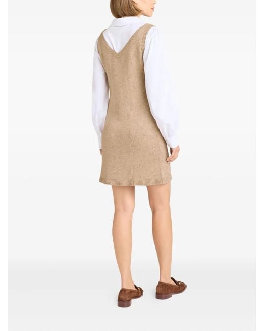 Cinq À Sept Vivianne Mini-Jurk Met V-Hals in het Natural