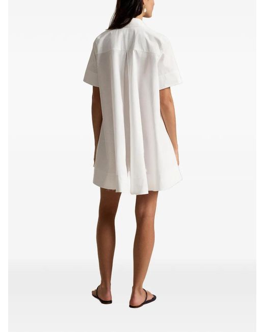 Polo Ralph Lauren White A-Line Mini Shirt Dress