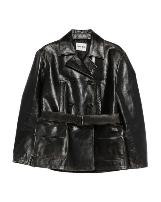 Miu Miu Black Leather Jacket