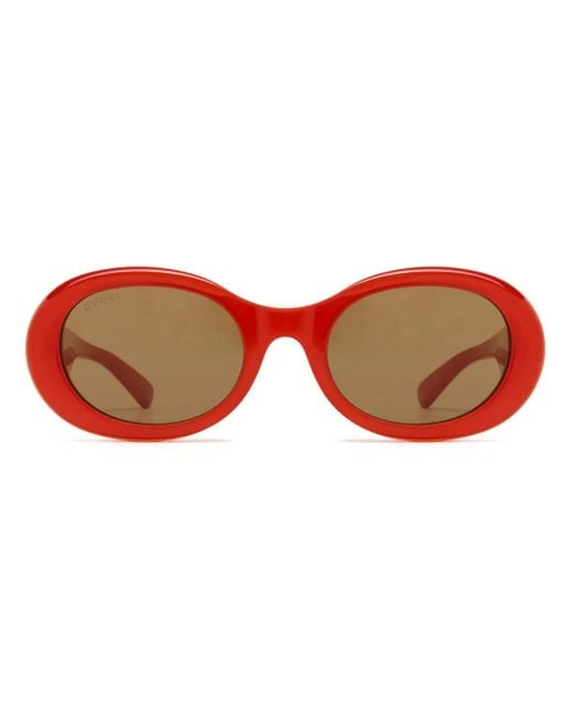Gucci Pink Oval-Frame Sunglasses