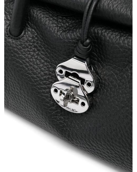 Zanellato Black Small Dotta Centaur Leather Tote Bag